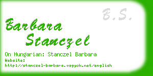 barbara stanczel business card